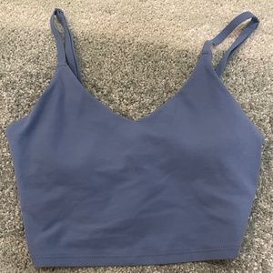 Athleta blue cropped tank top size xxs